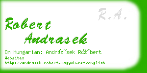 robert andrasek business card
